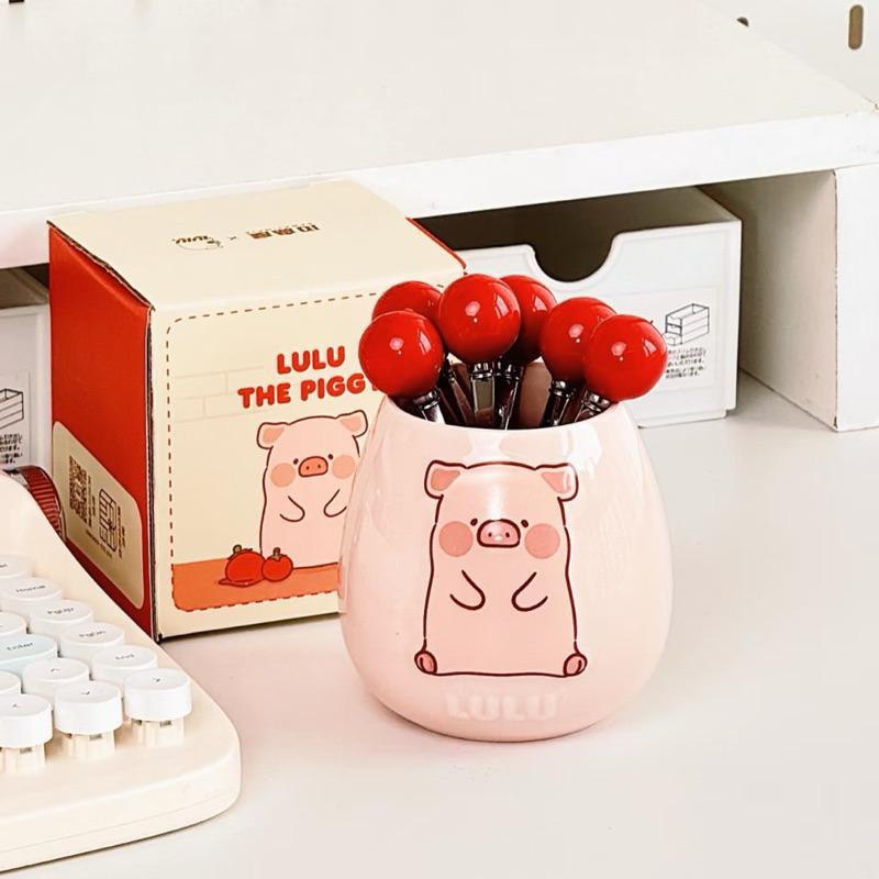 🔥現貨🔥川島屋 罐頭豬 LuLu豬 水果叉 甜品叉 不鏽鋼叉-細節圖2