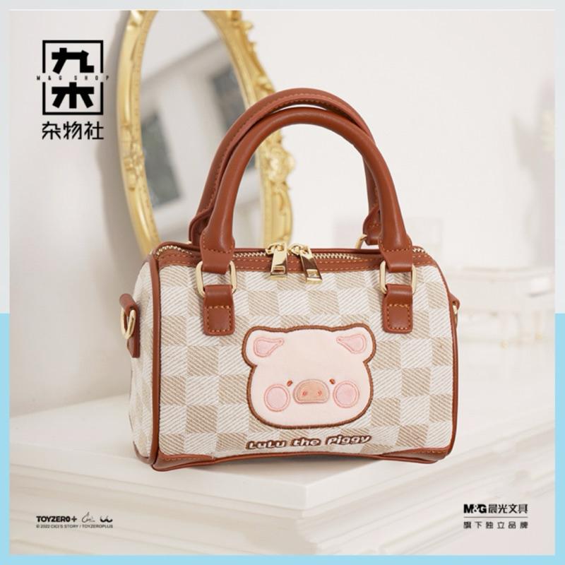 🔥現貨🔥九木雜物社 罐頭豬 LuLu豬 迷你波士頓包 斜挎包 側背包 手提單肩包-細節圖4