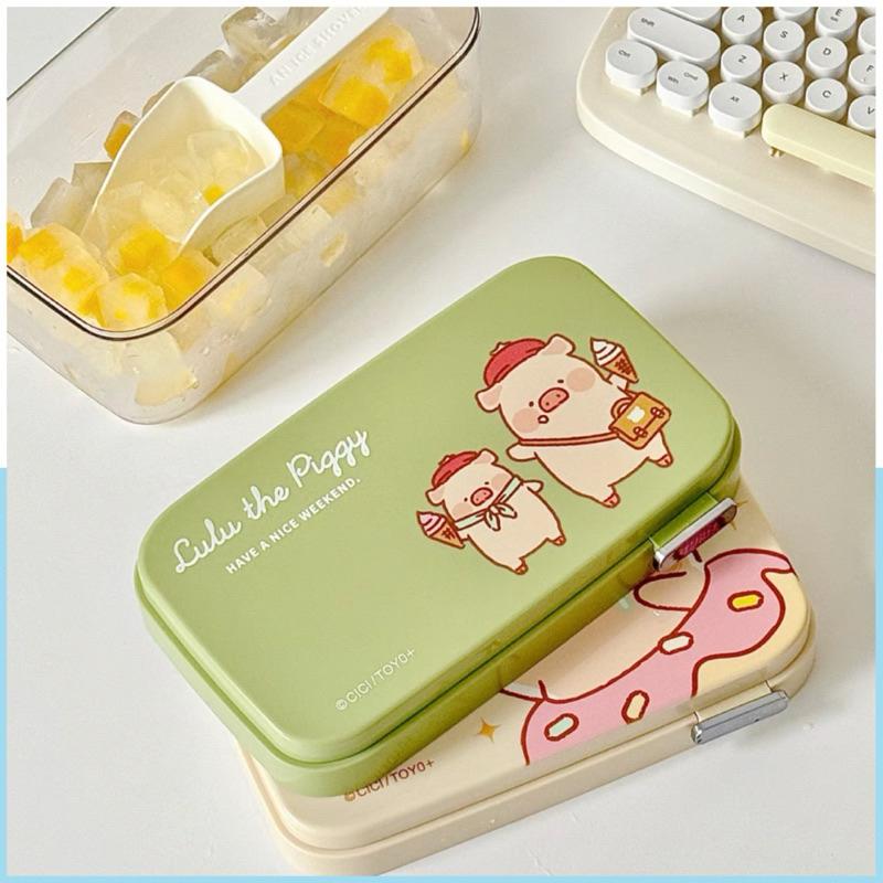 🔥現貨🔥川島屋 罐頭豬 LuLu豬 製冰盒 冰塊模具 旋轉式冰塊盒 送冰鏟-細節圖4