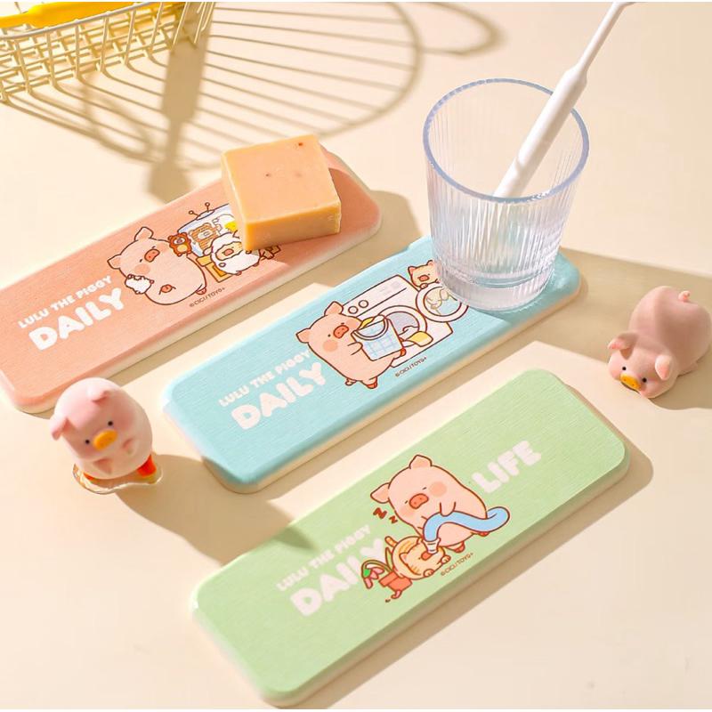 🔥現貨🔥川島屋 Lulu豬硅藻土吸水墊 浴室吸水 洗手台吸水-細節圖3