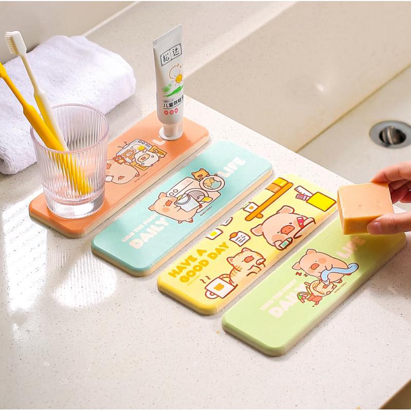 🔥現貨🔥川島屋 Lulu豬硅藻土吸水墊 浴室吸水 洗手台吸水-細節圖4