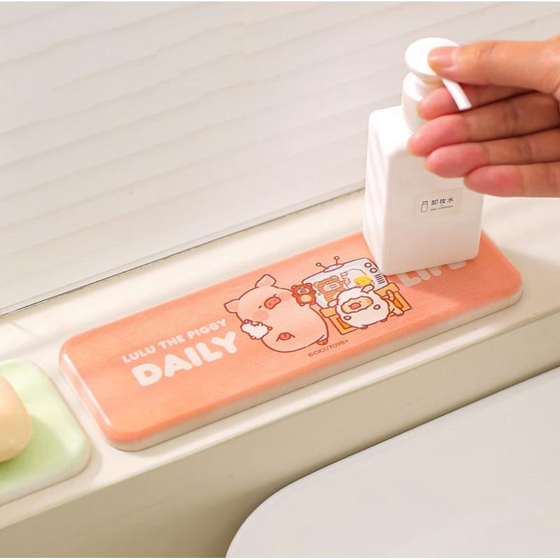 🔥現貨🔥川島屋 Lulu豬硅藻土吸水墊 浴室吸水 洗手台吸水-細節圖5