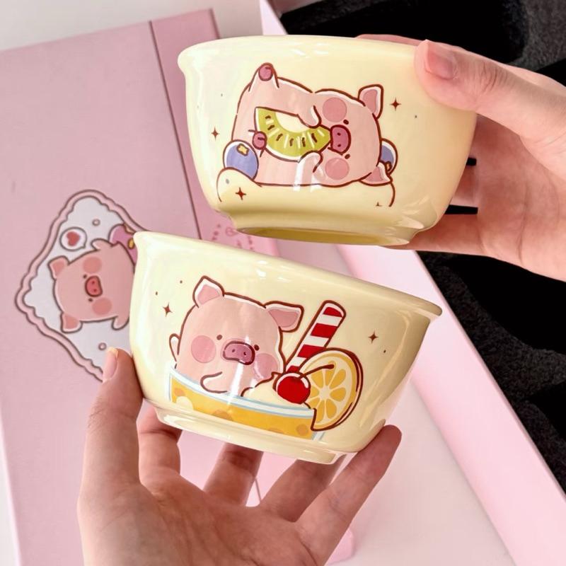 🔥現貨+預購🔥川島屋 罐頭豬 LuLu豬 米飯碗 陶瓷碗 餐碗-細節圖3