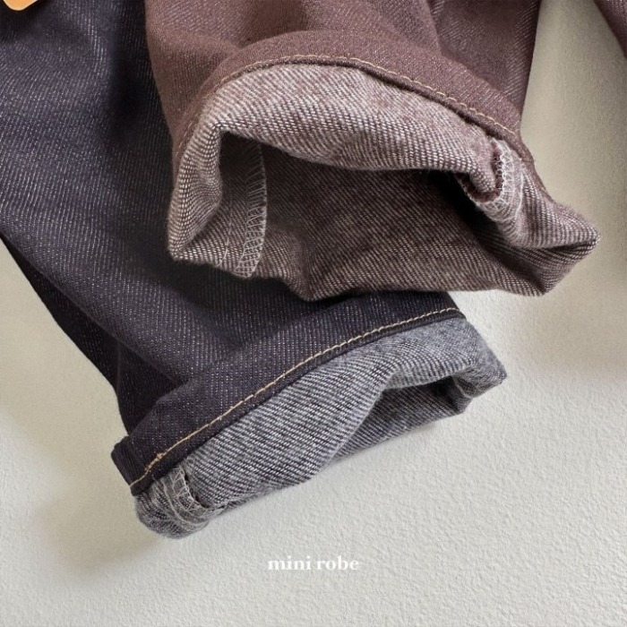 Minirobe 牛仔直筒褲-細節圖3