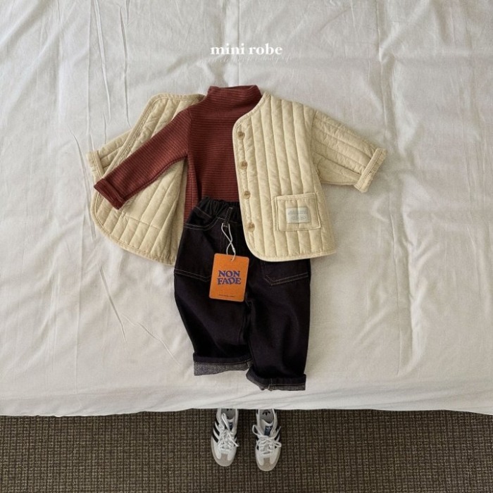 Minirobe 牛仔直筒褲-細節圖4