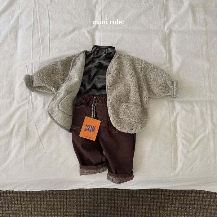 Minirobe 牛仔直筒褲-細節圖5