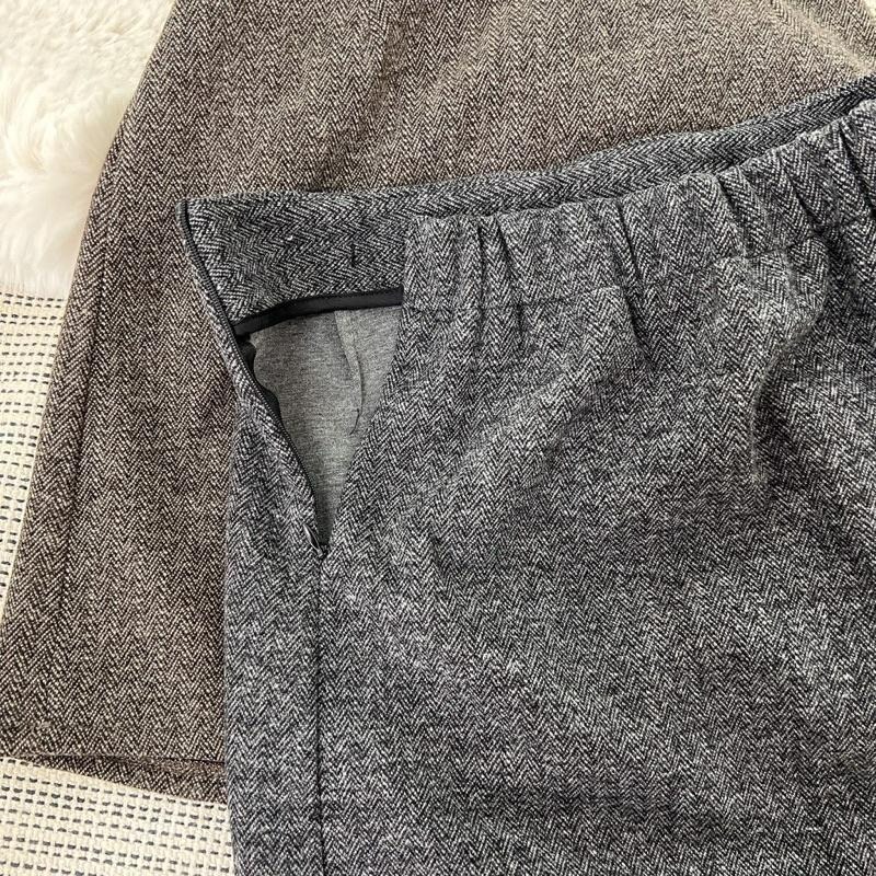 【D2064】 暖暖羊絨短裙 鬆緊腰短裙 俏皮百搭短裙 秋冬穿搭短裙-細節圖6