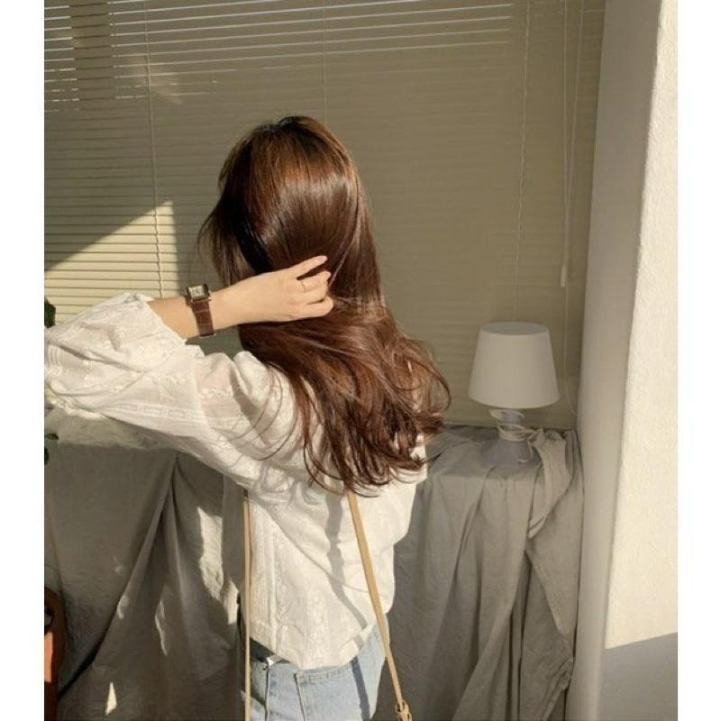 【B2005】蕾絲襯衫 氣質上衣 溫柔小姐姐 長袖V領 溫柔女孩風 通勤穿搭-細節圖7