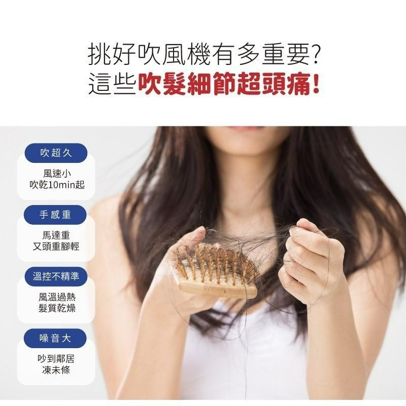 SANSUI 山水【公司貨/原廠保固】 極勁正負離子高速吹風機 輕量速乾 護髮 智慧恆溫 摺疊吹風機 大風量-細節圖3