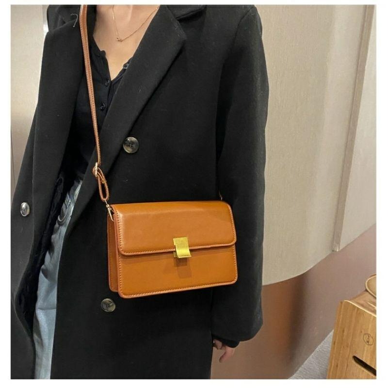 【E1005】復古小方包 鎖扣包 IG 網美款 百搭斜背包 外出包 迷你包-細節圖2