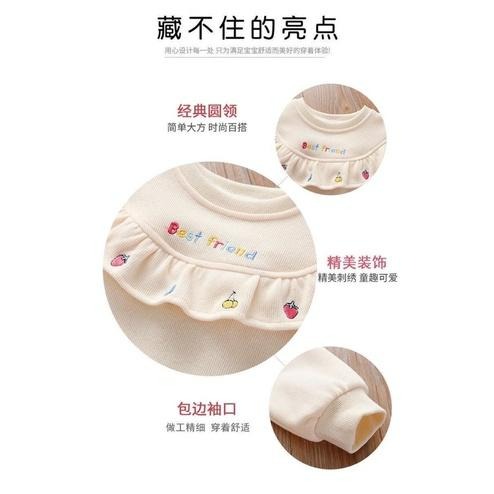 荷葉邊上衣 兒童長袖上衣 童裝 公主風上衣-細節圖5