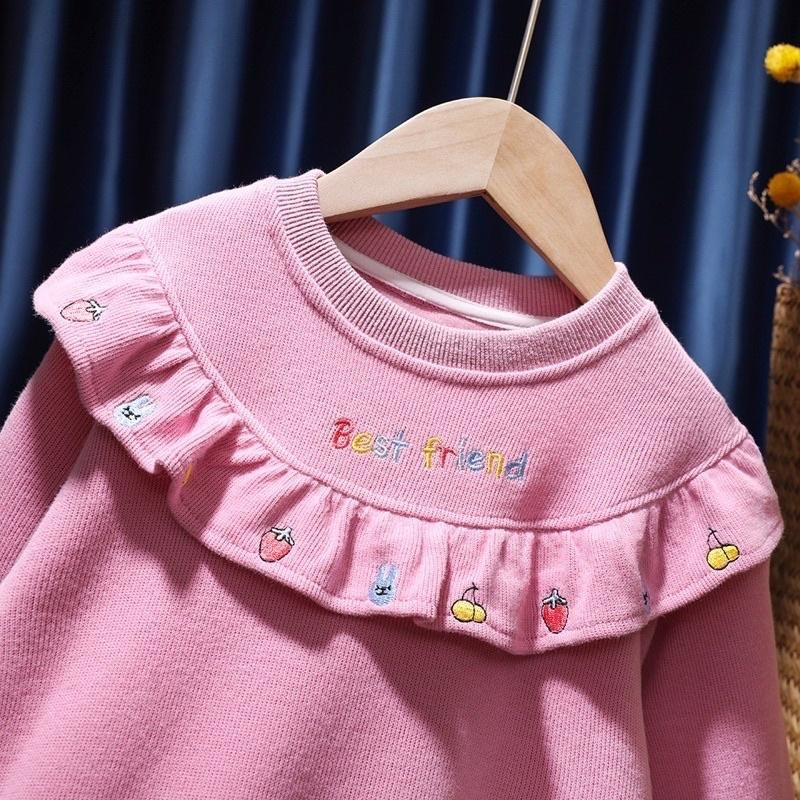 荷葉邊上衣 兒童長袖上衣 童裝 公主風上衣-細節圖6