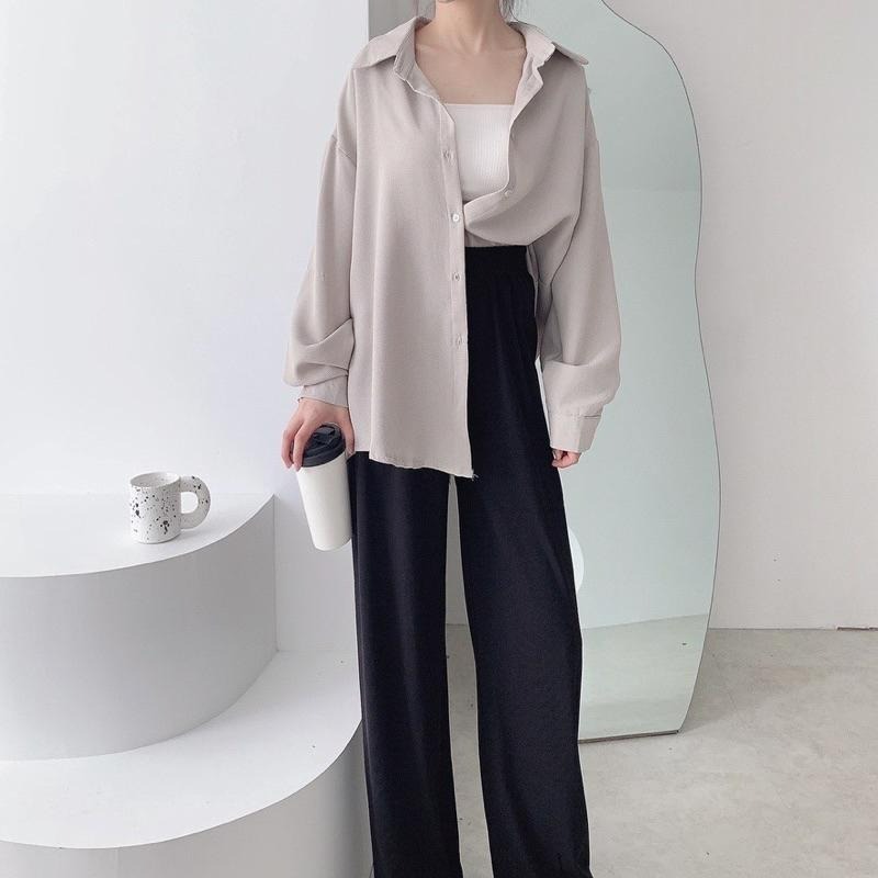 【B2051】華夫格長袖襯衫罩衫 高質感鬆餅格長襯 開襟襯衫 華夫格外套 防皺襯衫 寬鬆襯衫-細節圖4