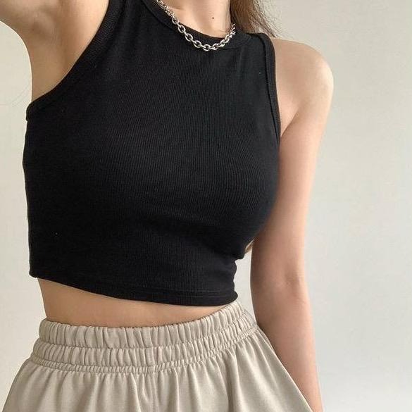 【 B1030】歐膩背心 削肩背心 外搭背心 背心上衣 顯瘦背心 外搭小可愛 防走光背心 優雅背心-細節圖7