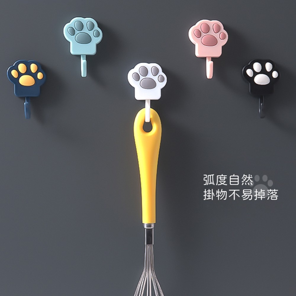 可愛貓爪無痕掛勾(5入/組)-細節圖7