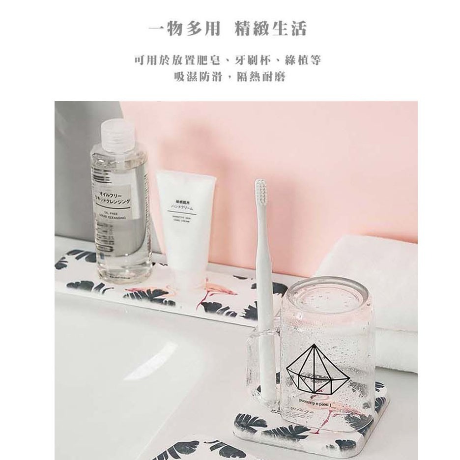 【台灣現貨】北歐風珪藻土吸水杯墊-細節圖5