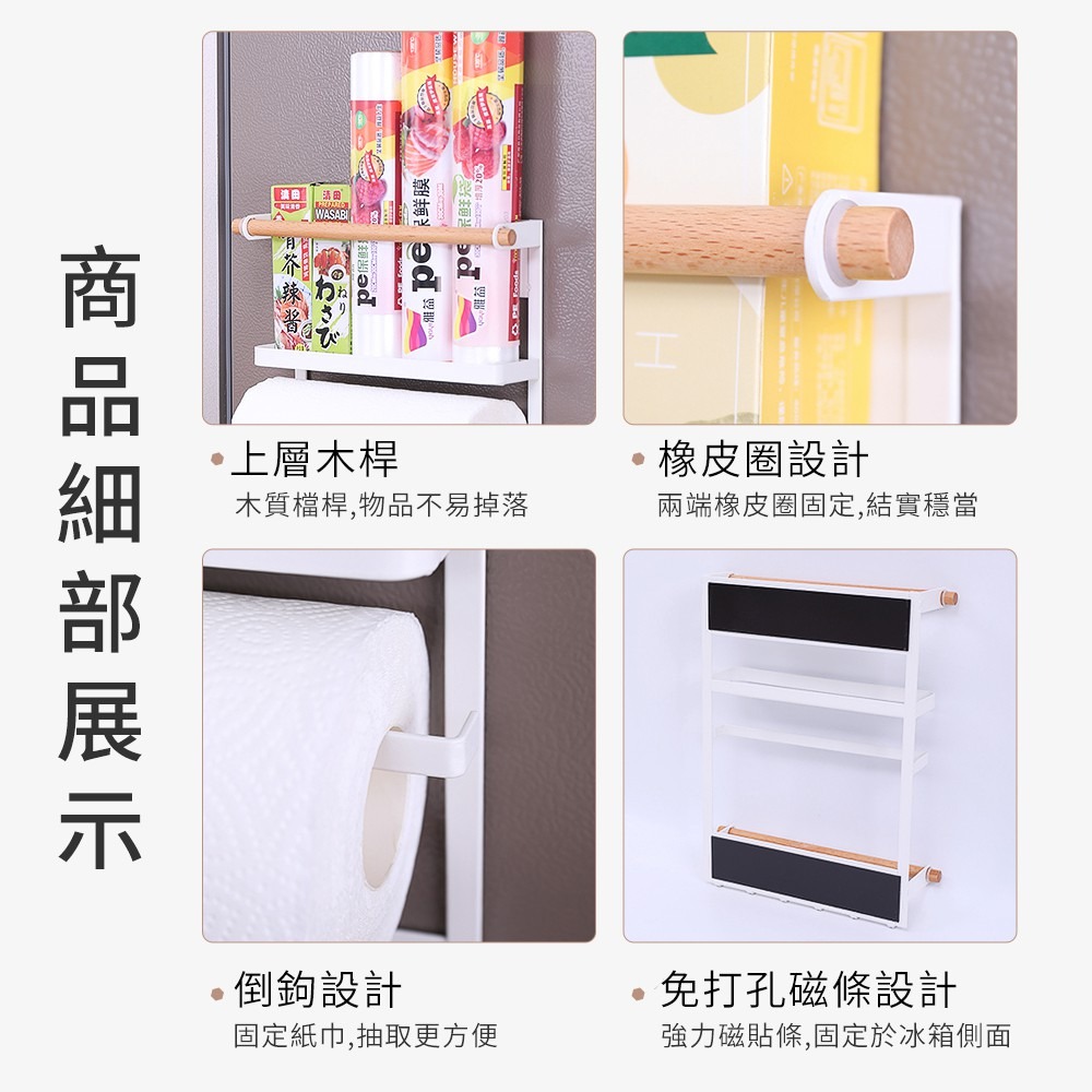 簡約多功能磁吸式冰箱架-細節圖4