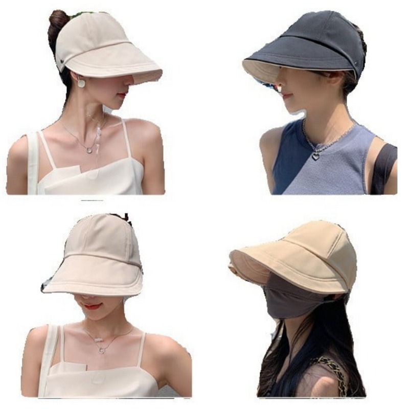 趙露思同款 遮陽防曬帽 冰絲材質 可調節帽圍 顯小臉-細節圖5