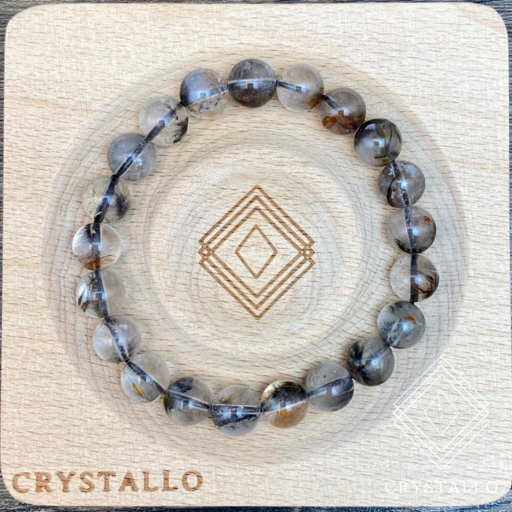 CRYSTALLO-黑金銀鈦 9.2mm #80025 本商品頁圖片皆為同一條手串-細節圖2