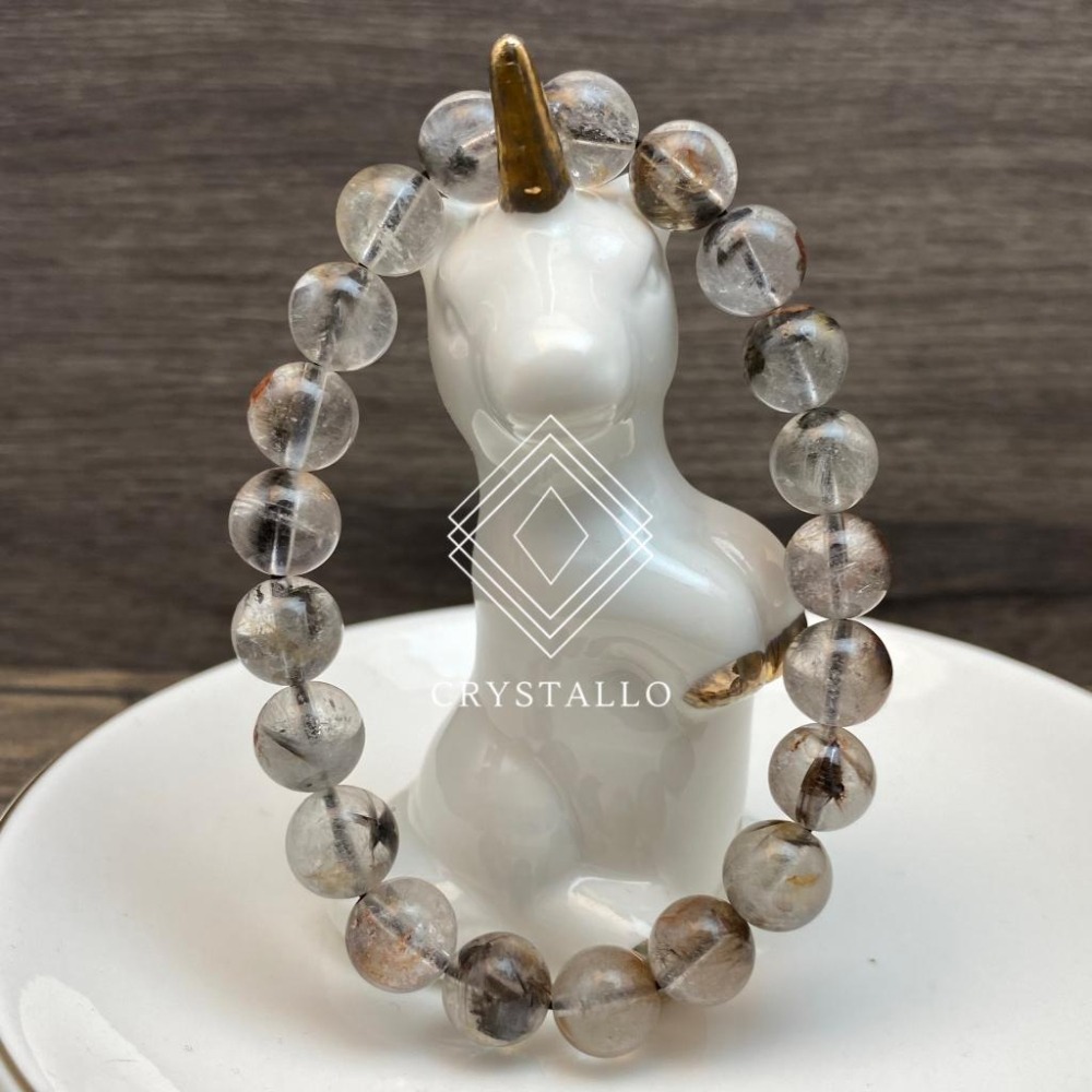 CRYSTALLO-黑金銀鈦 9.2mm #80025 本商品頁圖片皆為同一條手串-細節圖5