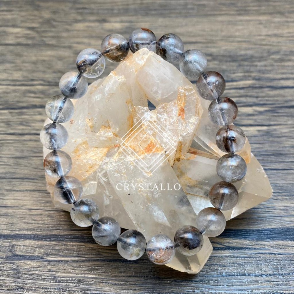 CRYSTALLO-黑金銀鈦 9.2mm #80025 本商品頁圖片皆為同一條手串-細節圖6