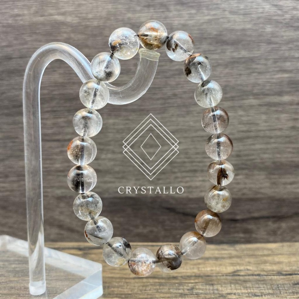CRYSTALLO-黑金銀鈦 9.2mm #80025 本商品頁圖片皆為同一條手串-細節圖8
