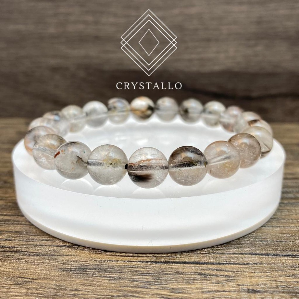 CRYSTALLO-黑金銀鈦 9.2mm #80025 本商品頁圖片皆為同一條手串-細節圖9