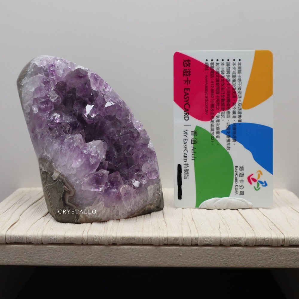 CRYSTALLO-紫晶鎮 #70040 大牙 有影山 水晶層厚 千層瑪瑙邊 本商品頁圖片皆為同一個晶鎮-細節圖8