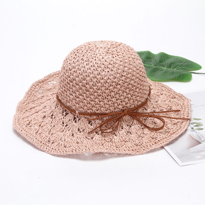 鉤織拉菲草防曬遮陽帽-規格圖3