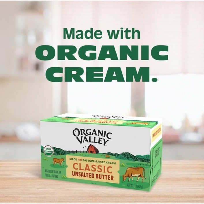 【布緯食聊】Organic Valley 有機無鹽草飼奶油/美國原裝空運來台/台灣維一的有機奶油/三大認證-細節圖3