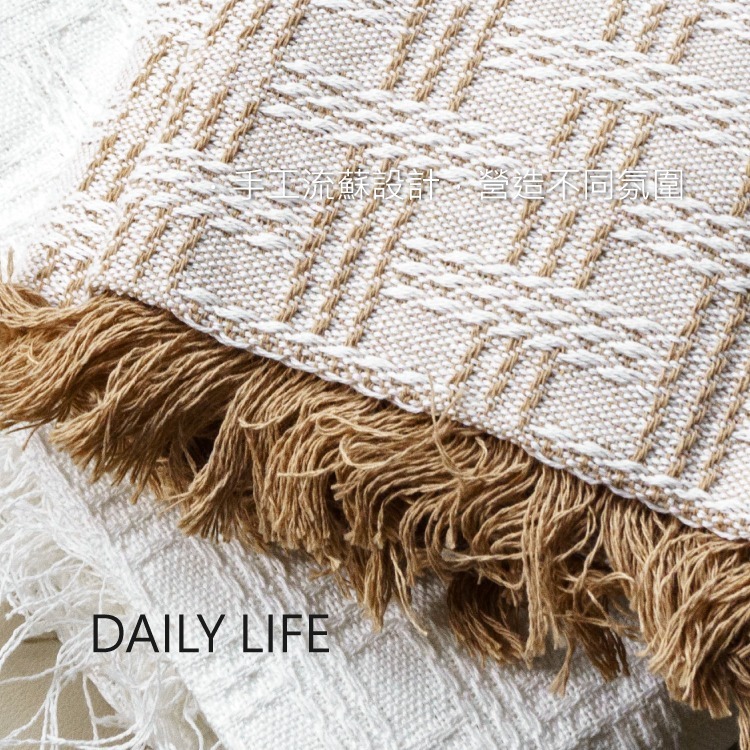 DAILY LIFE 法式餐桌布 桌巾 圓桌巾 棉麻桌巾布 桌墊ins-細節圖3