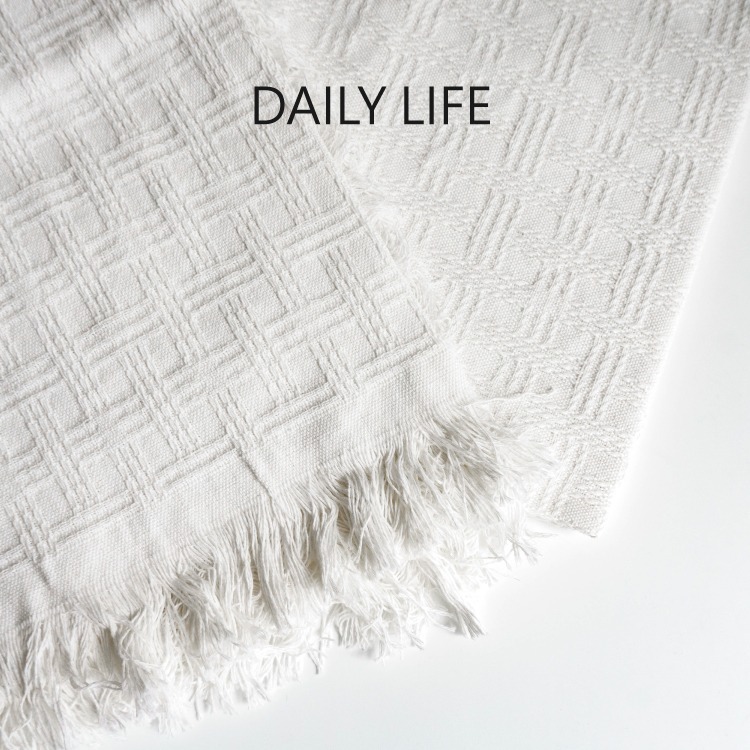 DAILY LIFE 法式餐桌布 桌巾 圓桌巾 棉麻桌巾布 桌墊ins-規格圖6