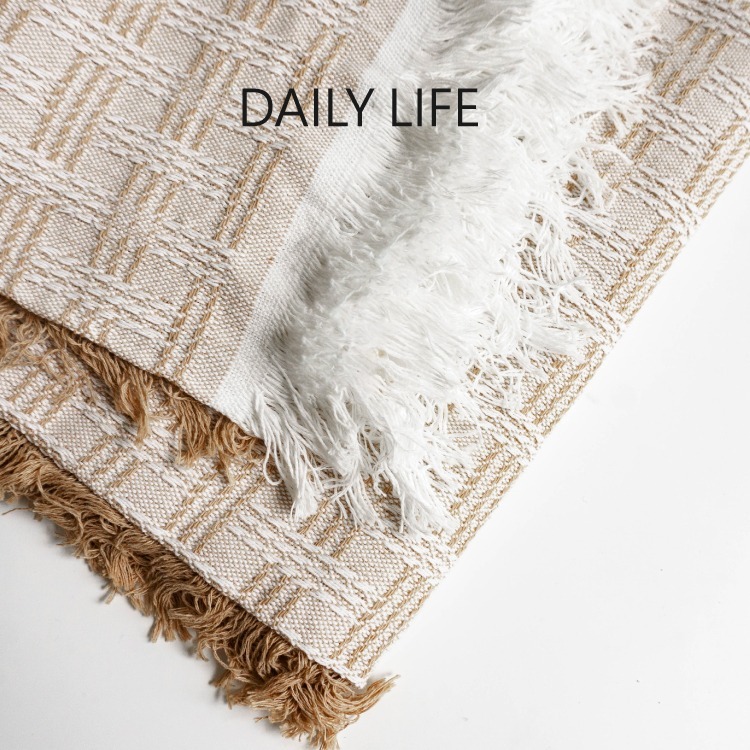 DAILY LIFE 法式餐桌布 桌巾 圓桌巾 棉麻桌巾布 桌墊ins-規格圖6