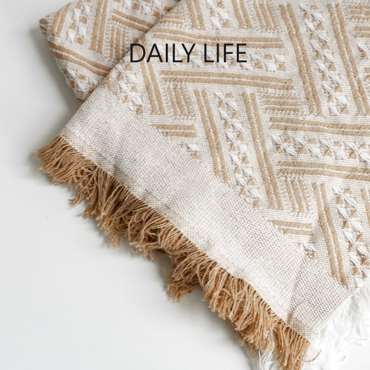 DAILY LIFE 法式餐桌布 桌巾 圓桌巾 棉麻桌巾布 桌墊ins-規格圖6