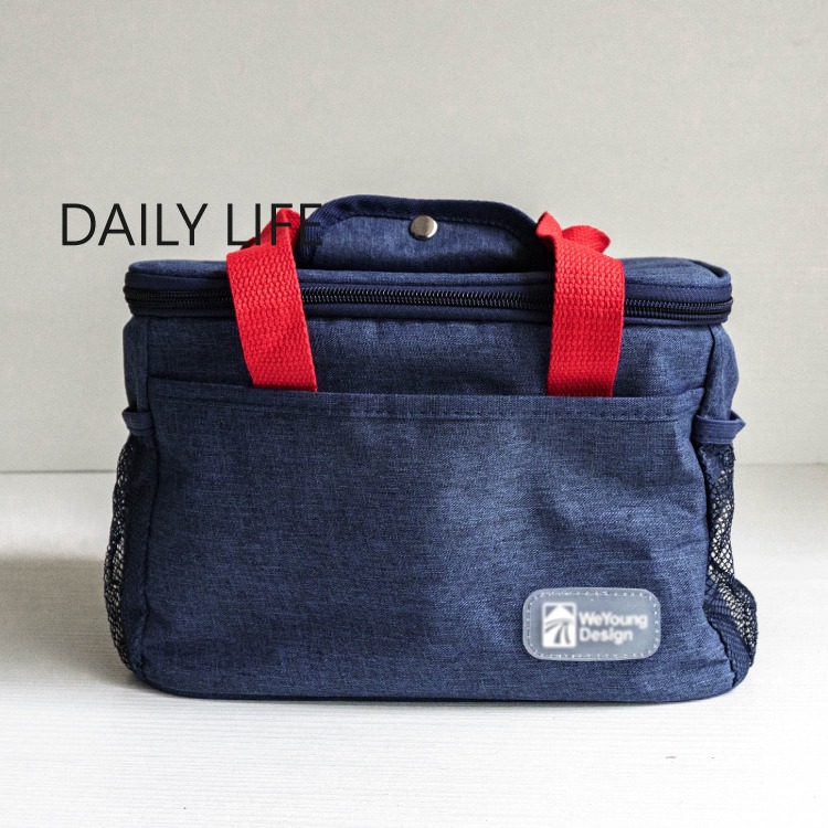 Daily生活嚴選(現貨快出) 保冷袋 便當袋 餐袋 保溫袋 保冰 加厚大容量 肩背手提 上班族學生 出外午餐 露營野餐-規格圖6