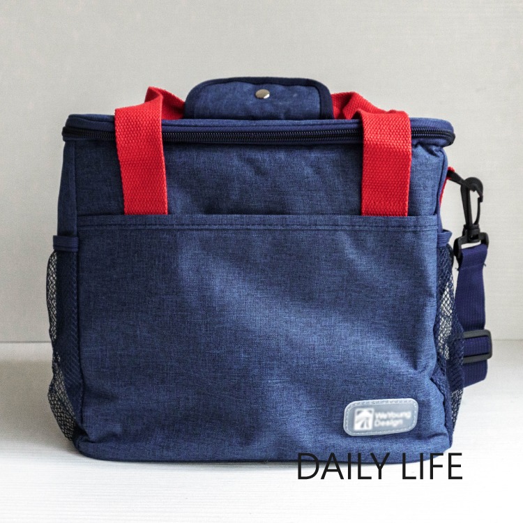Daily生活嚴選(現貨快出) 保冷袋 便當袋 餐袋 保溫袋 保冰 加厚大容量 肩背手提 上班族學生 出外午餐 露營野餐-規格圖6