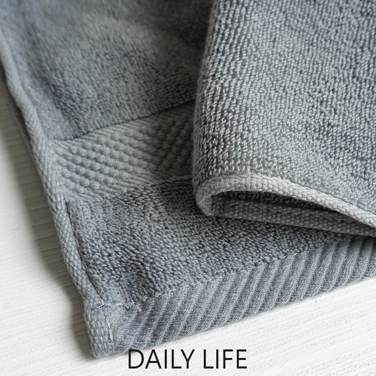 DAILY LIFE 手帕 純棉小毛巾 吸水速乾洗臉巾 出國旅行隨身柔軟毛巾 居家便利小方巾 男女通用 簡約素色-細節圖3