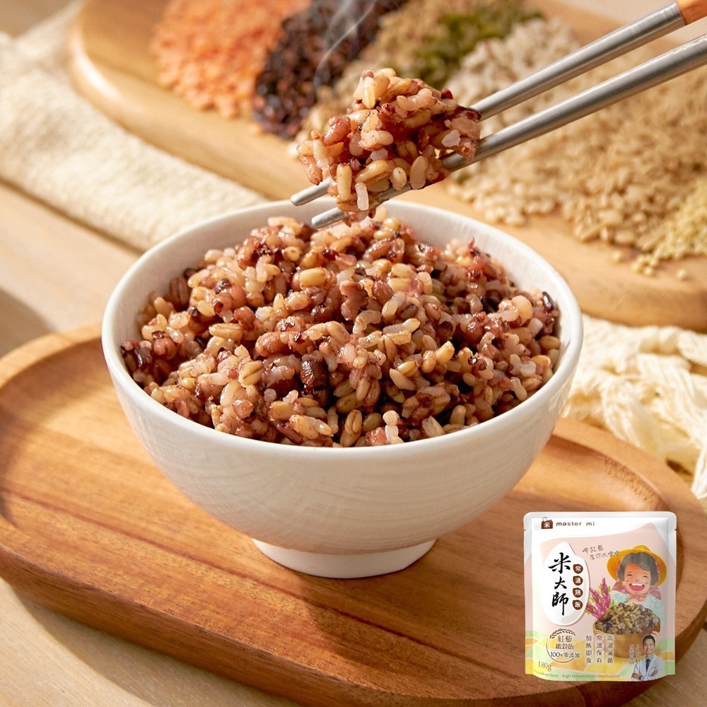 【米大師 Master Mi】常溫熟飯-紅藜纖穀飯 (家庭號 180g/包x12入)-細節圖2