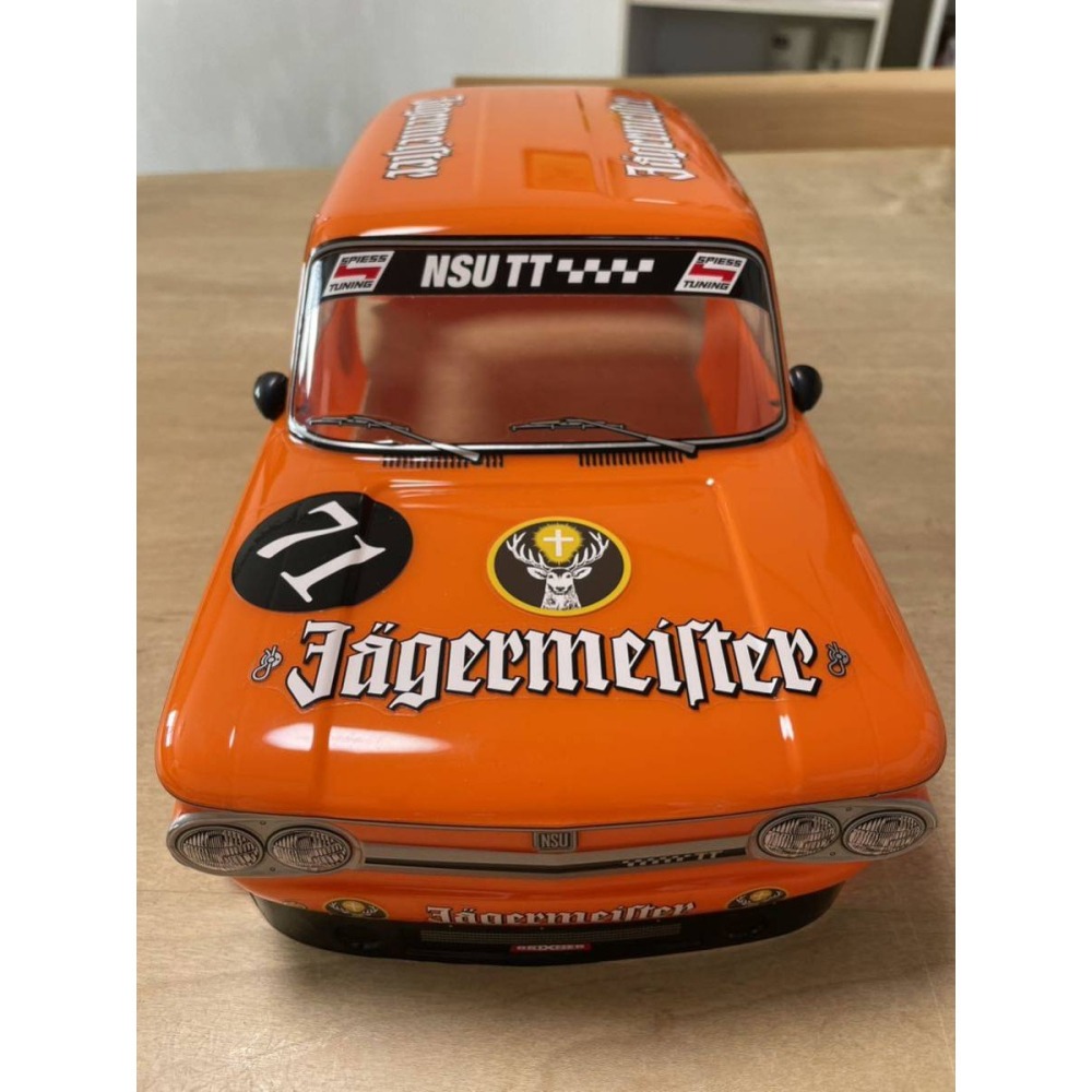 Tamiya 1/10 RC 已塗裝 NSU TT Jagermeister 車殼-細節圖4