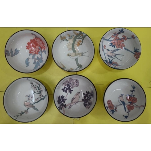 故宮彩繪花鳥碗組 6入 陶瓷碗