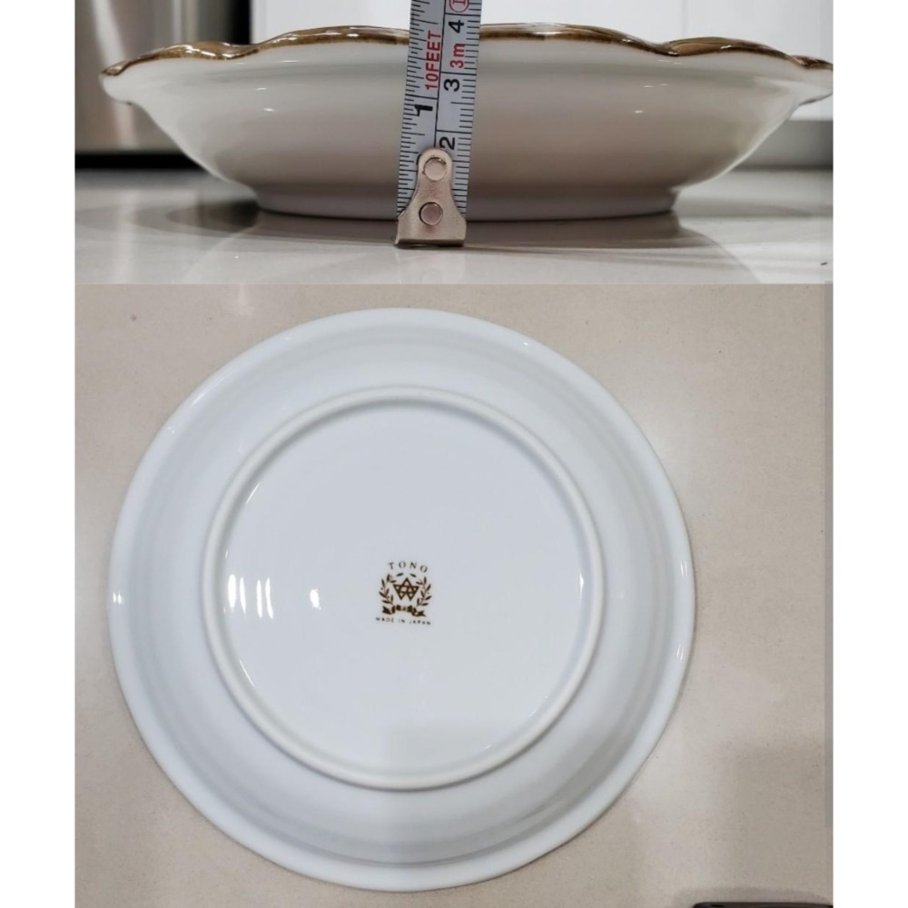 TONO 陶器,紅/紫玫瑰盤子(日本製造)-細節圖4