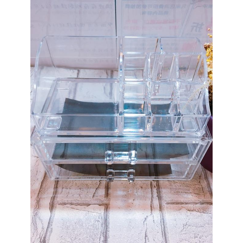 現貨✨ 化妝盒 彩妝盒收納盒化妝櫃 梳妝台 壓克力收納 唇膏口紅指甲油收納架 透明桌上盒-細節圖4