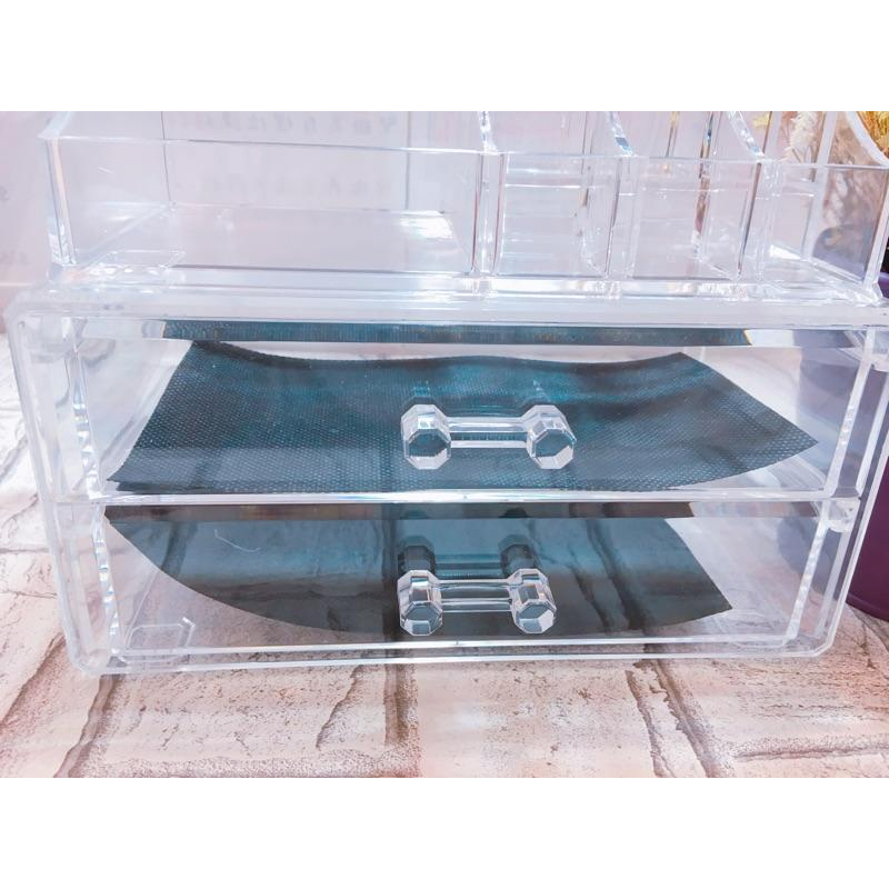現貨✨ 化妝盒 彩妝盒收納盒化妝櫃 梳妝台 壓克力收納 唇膏口紅指甲油收納架 透明桌上盒-細節圖7