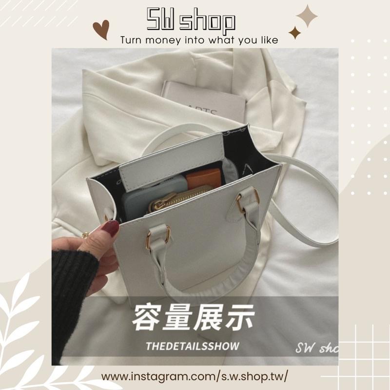 【sw.shop】🔥現貨+預購實拍🔥簡約質感小方包 2023新款 小廢包 斜背包 側背包 女包 單肩包 素面包 質感包-細節圖6