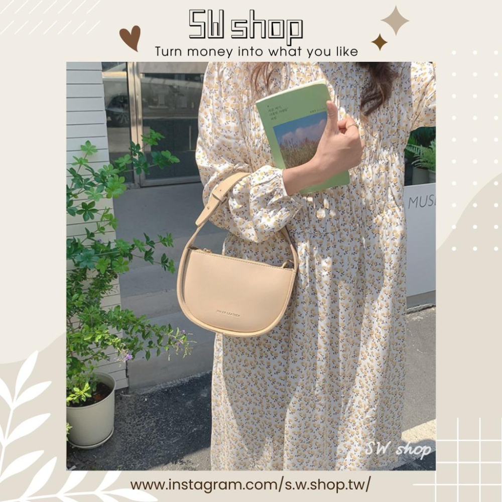 【sw.shop】缺貨🔥預購實拍🔥新版百搭腋下包 2022新款 斜背包 側背包 半月包 女包 單肩包 腋下包 馬鞍包-細節圖5
