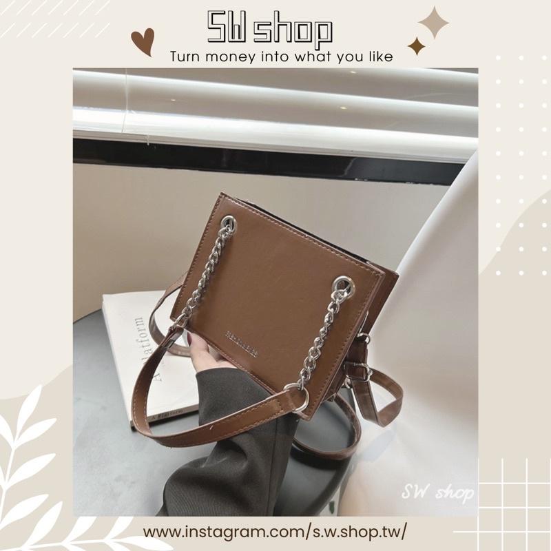 【sw.shop】🔥現貨 + 預購實拍🔥韓版素面小廢包2022新款 小方包 斜背包 側背包 女包 單肩包 質感包 小廢包-細節圖4