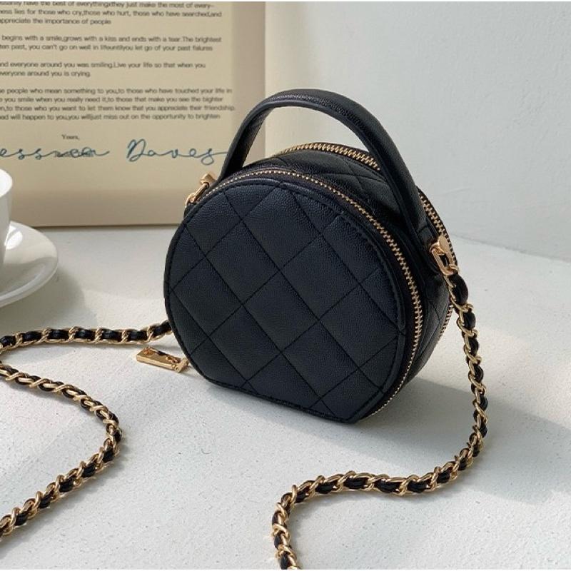 【sw.shop】🔥台灣出貨🔥小香風菱格小圓包 2024新款 格菱包 斜背包 側背包 女包 單肩包 小圓包 質感包-細節圖6