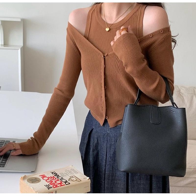 【sw.shop】🔥台灣出貨🔥溫柔小姐姐水桶包 2024 新款 水桶包 斜背包 側背包 女包 單肩包 手提包 質感包-細節圖5