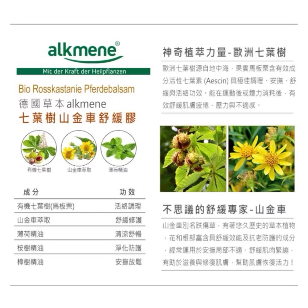 🌺歐洲熱銷🌺足部舒緩很輕鬆🌺 德國歐珂蔓七葉樹腿部 清涼舒緩膠150ml-細節圖5