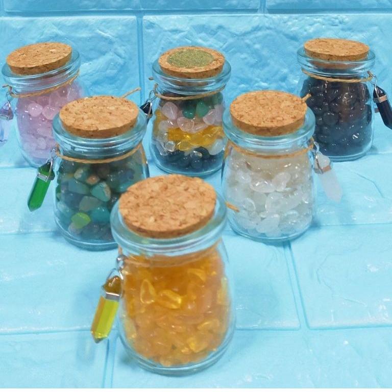 開運好物 開運水晶 開運飾品 療癒 許願瓶 能量瓶 能量石 五行水晶 天然水晶 白水晶 東陵玉 黃虎眼 聖誕禮物 交換禮-細節圖2